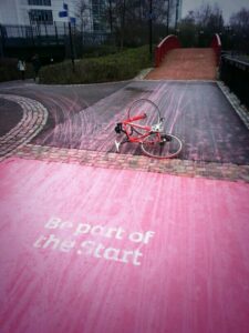 Be part of the Start pink paint crash (picture Chris Lindsay via Twitter)