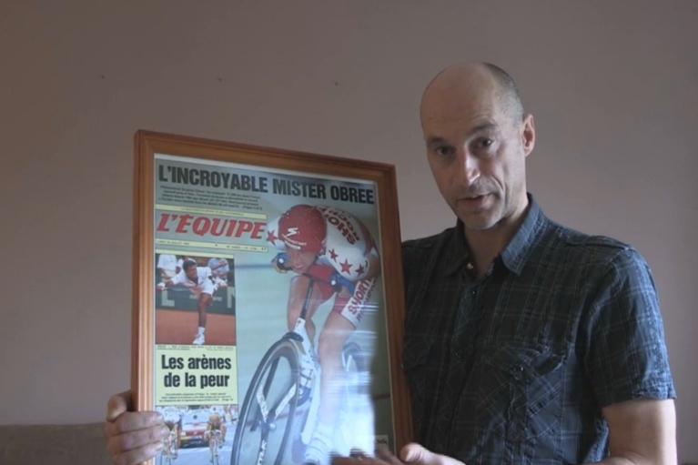 Graeme Obree with L’Equipe Cromalin YouTube still