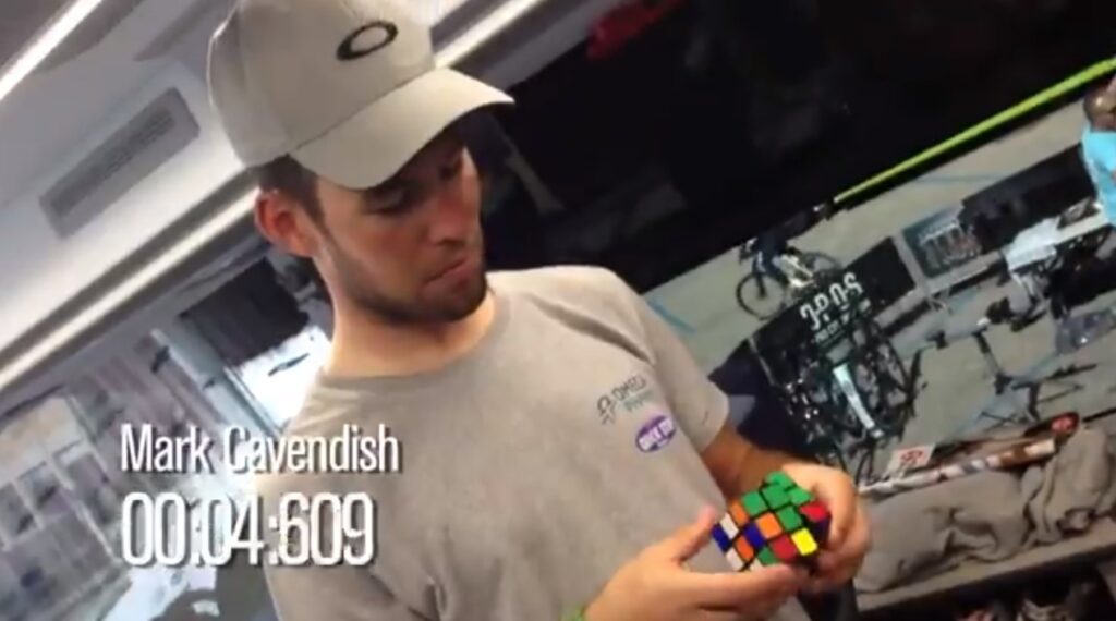 Mark Cavendish Rubik’s Cube (via OPQS on YouTube)