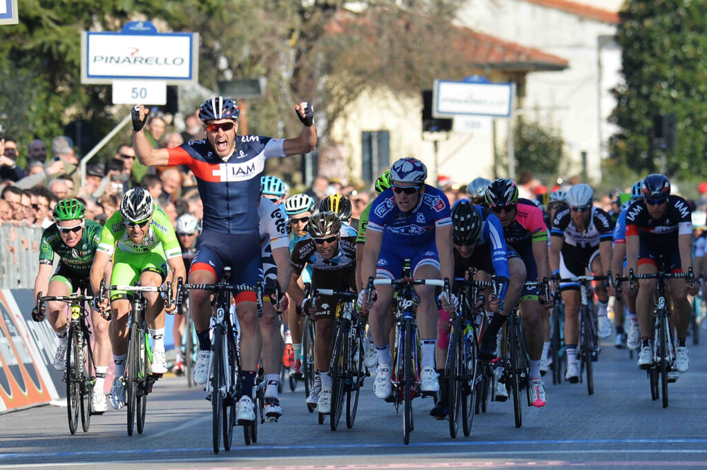 Pelucchi wins Tirreno Stage 2 sprint (picture LaPresse)