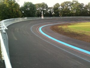 Herne Hill new track bend pic: www.britishcycling.org.uk