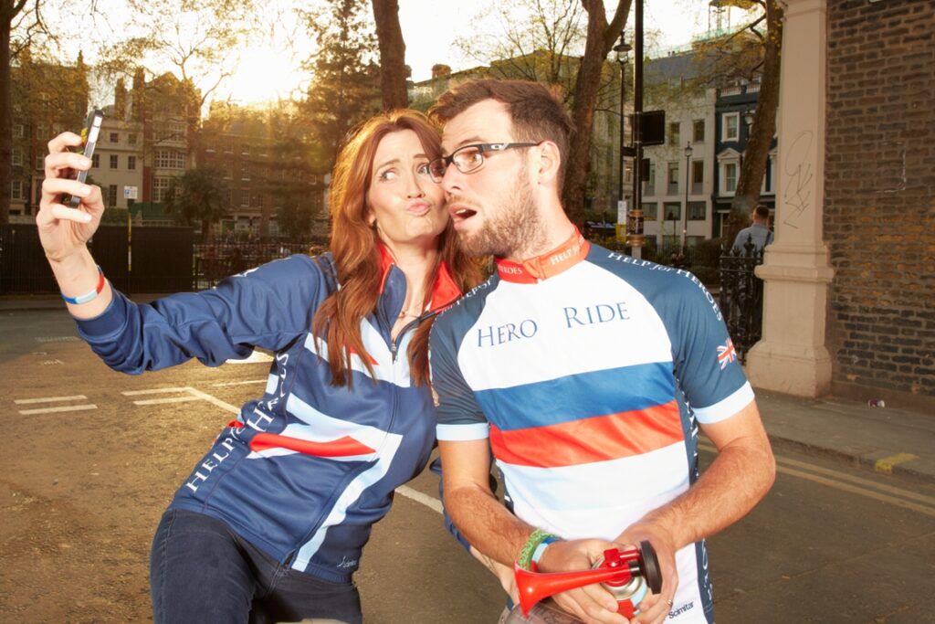 Peta and Mark Cavendish selfie