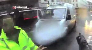 White Van Man Has a Bad Day (Veloevol YouTube still)