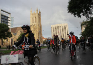 Cyclists in Adelaide during Velo-City 2014 (picture credit European Cyclists’ Federation on Flickr)