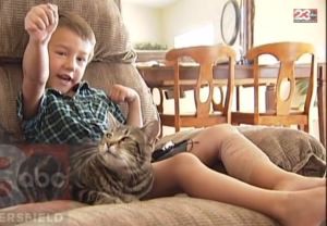 Jeremy and Tara on 23ABC after the dog attack. “She’s a hero,” he says