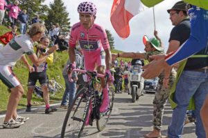 Nairo Quintana on way to winning Giro 2014 Stage 19 &ndash; picture credit LaPresse