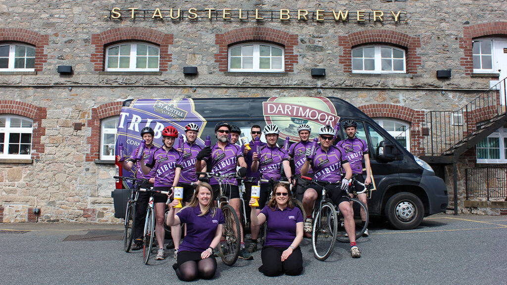 St Austell Brewery Ale Trail Cycle Challenge Team (image via www.staustellbrewery.co.uk)