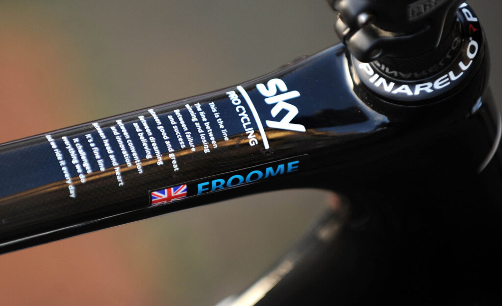 Chris Froome Pinarello Dogma on eBay 2 (picture credit Jane Barlow Photography)