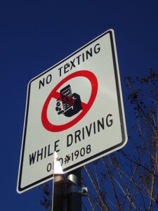 No Texting While Driving sign, Houston, texas