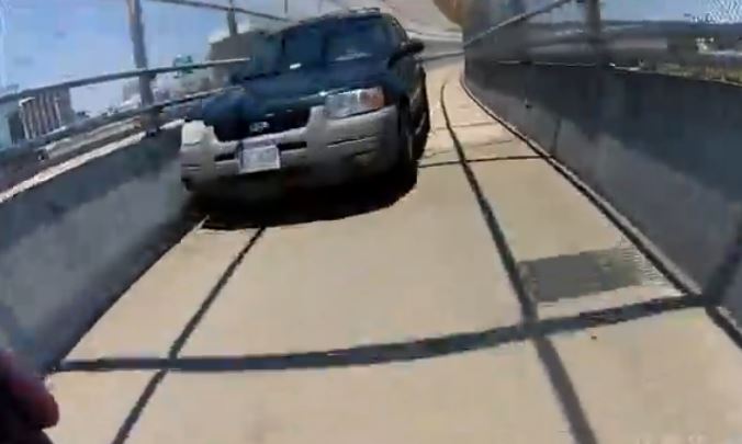 Norfolk VA pedestrian bridge collision YouTube still