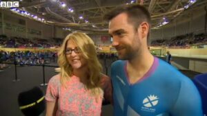Chris Pritchard and fiancee Amanda Ball (BBC video still)