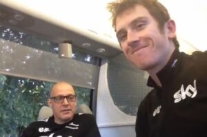 Geraint Thomas interviews Sir Dave Brailsford YouTube still