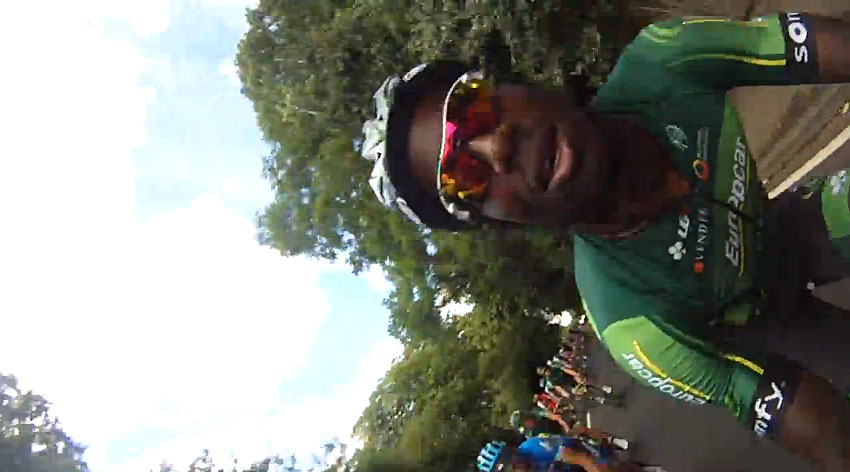 Kevin Reza with helmet cam