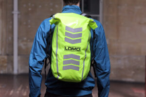 Lomo 30L High Visibility Backpack Dry Bag - worn