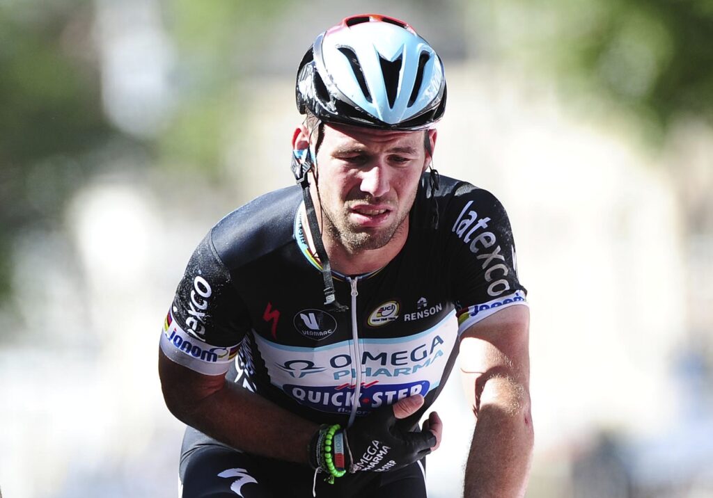 Mark Cavendish after crashing in Harrogate (picture courtesty Welcome to Yorkshire)