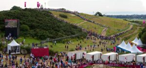 Olympic mountain bike races at Hadleigh Farm (licence CC BY-NC-ND 2.0 by Peter Dean:Flickr)