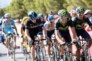 Alejandro Valverde on way to winning Stage 6 of 2014 Vuelta (credit Unipublic, Graham Watson)