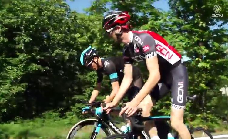 Daniel Lloyd and Chris Froome GCN YouTube still