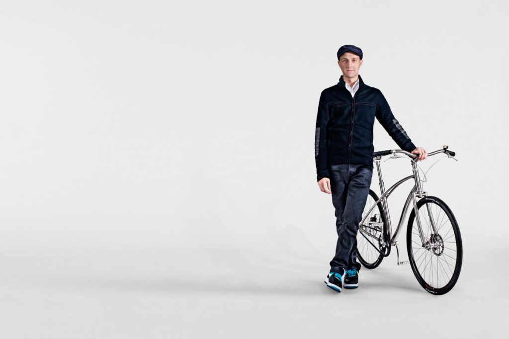 Ello founder Paul Budnitz with one of his bikes