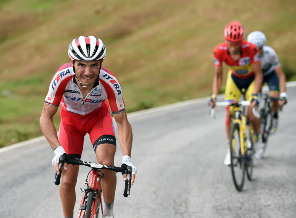 Joaquin Rodriguez attacks on Stage 15 of 2014 Vuelta (picture Unipublic, Graham Watson)