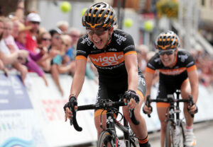 Laura Trott after winning 2014 road nats (copyright britishcycling.org.uk)
