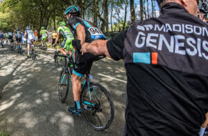 Madison-Genesis musette pass at 2014 Tour of Britain (picture courtesy Madison-Genesis)