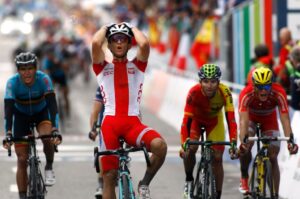 Michal Kwiatowski wins 2014 road world championship (Pic Rafael Gomez, ESE)