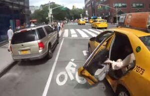 NYC dooring screengrab (source Dan Connor on YouTube)
