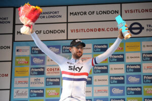 Sir Bradley Wiggins after winning Stage 8a of 2014 Tour of Britain (pic credit SweetSpot)