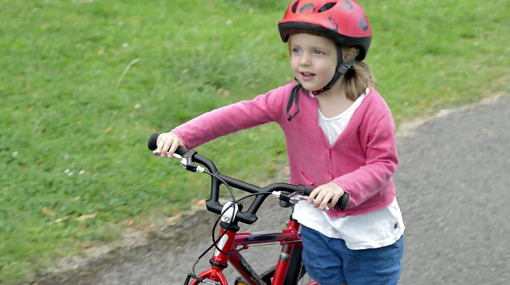Teaching a child to ride