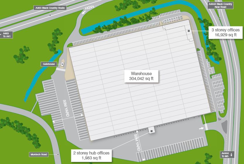 Wiggle’s new warehouse near Wolverhampton (source Goodman UK Logistics brochure)