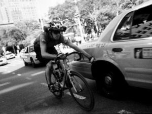 Lucas Brunelle taxi still from Line of Sight (source Bicycle Film Festival)