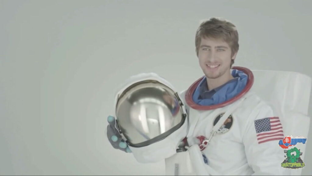 Astronaut Sagan – don’t ask us (image via Peter SagFan’s YouTube account)