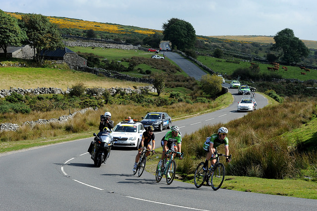 Tour of Britain 2014 break on Dartmoor (picture copyright SweetSpot)
