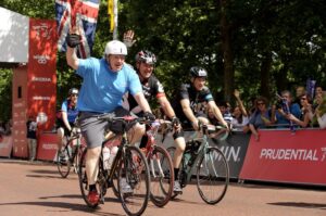 Boris Johnson finishes inaugural Prudential RideLondon 100