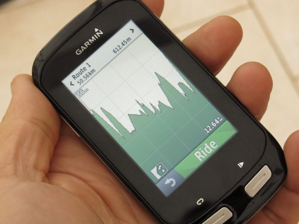 Garmin Edge 1000 - mystery tour elevation