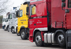 Lorries (licensed under CC BY SA 2.0 by Highways Agency)