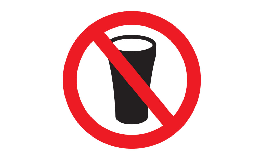 No alcohol