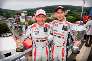 Sir Chris Hoy celebrates Spa podium with Wolfgang Reip