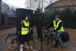 Belfast Lord Mayor Nichola Mallon with Sammy Douglas MLA (source Communitygreenway.co.uk)