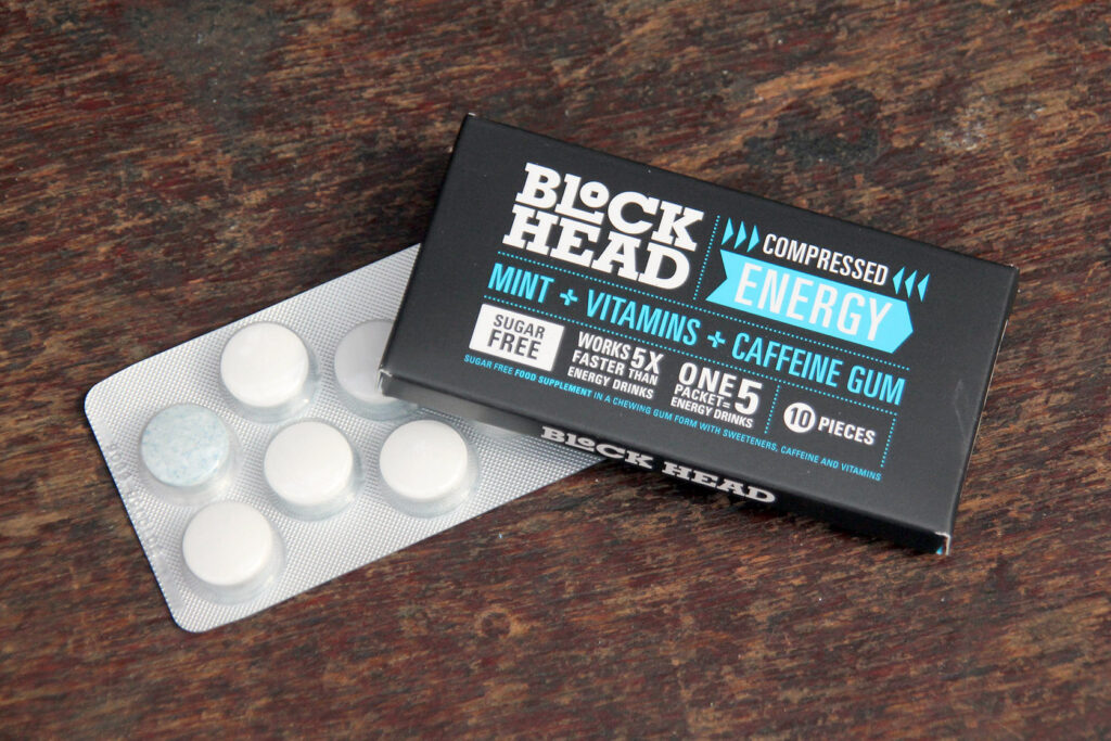 Block Head Compressed Energy Caffeine Gum