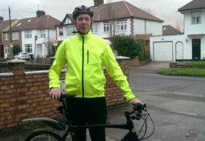 Chris saves £2,400 per year by riding to work