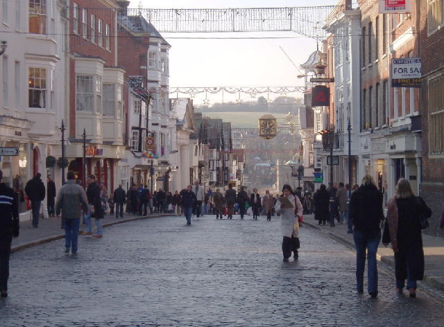 Guildford High Street (licensed under CC BY-SA 2.0 by Oliver White on Geograph.org.uk)