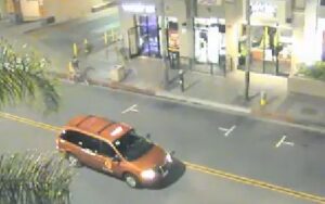 Huntington Beach bike thief about to crash (source Facebook)