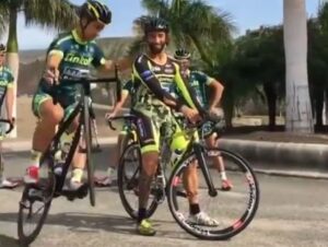 Peter Sagan Tinkoff-Saxo training camp wheelie YouTube skill