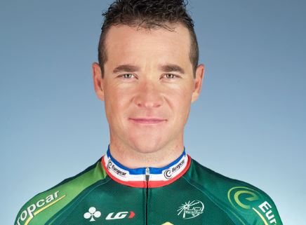 Thomas Voeckler (cropped) (picture credit Leroy Tremblot)