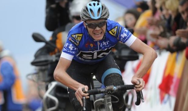 Chris Froome on way to winning Stage 4 of 2015 Ruta del Sol (pic Vueltaaandalucia.com)