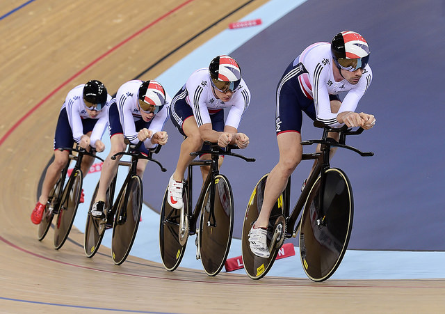 Great Britain Men’s Team Pursuit, London World Cup 2014 (picture Alex Broadway, SWPix.com)
