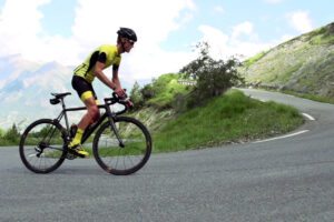 Mike Cotty climbs the Col de Bonette