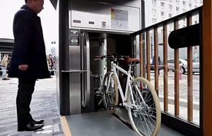 Still taken from Tokyo bike parking YouTube video